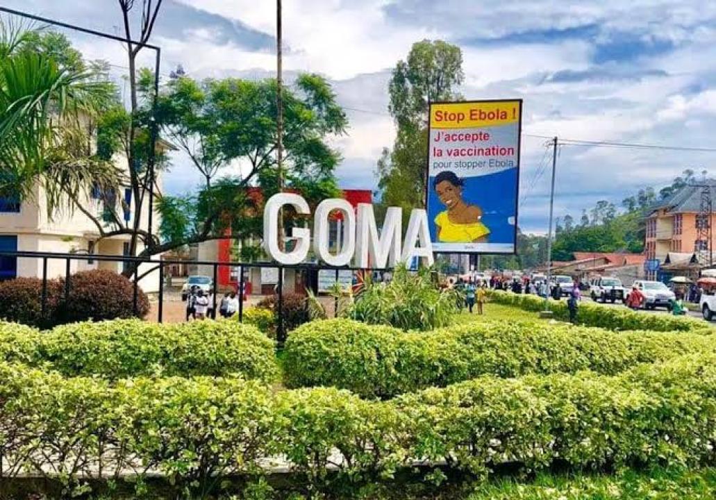 Une vue de la ville de Goma, chef-lieu de la province du Nord Kivu