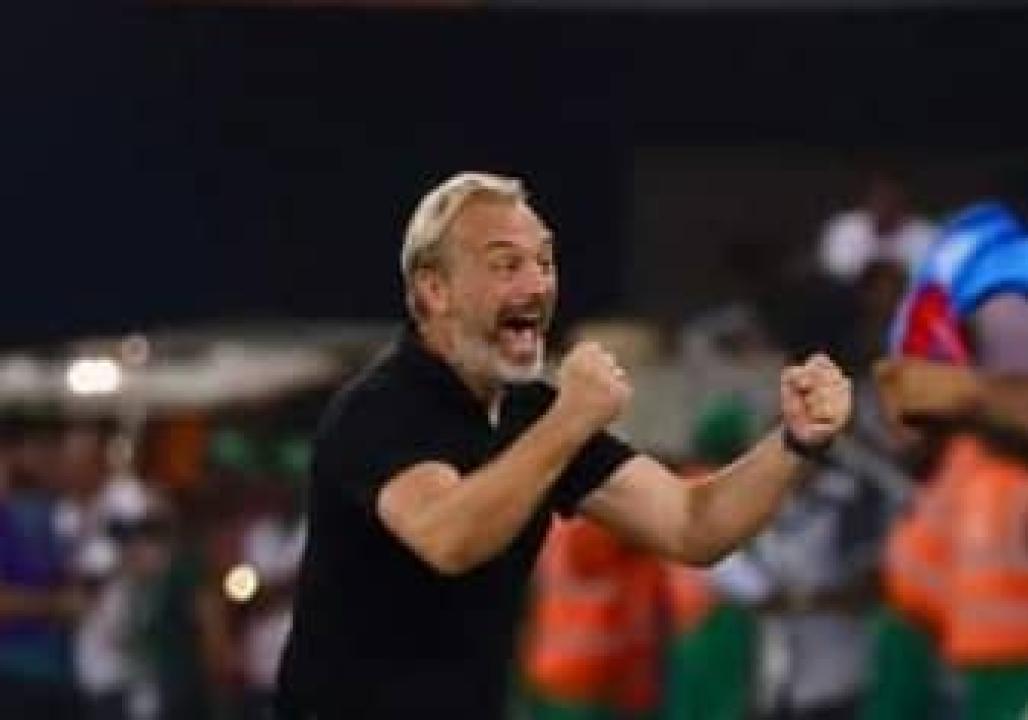 Le sélectionneur national de la RDC, Sébastien Desabre en pleine célébration d'un but. [Photo d'illustration].