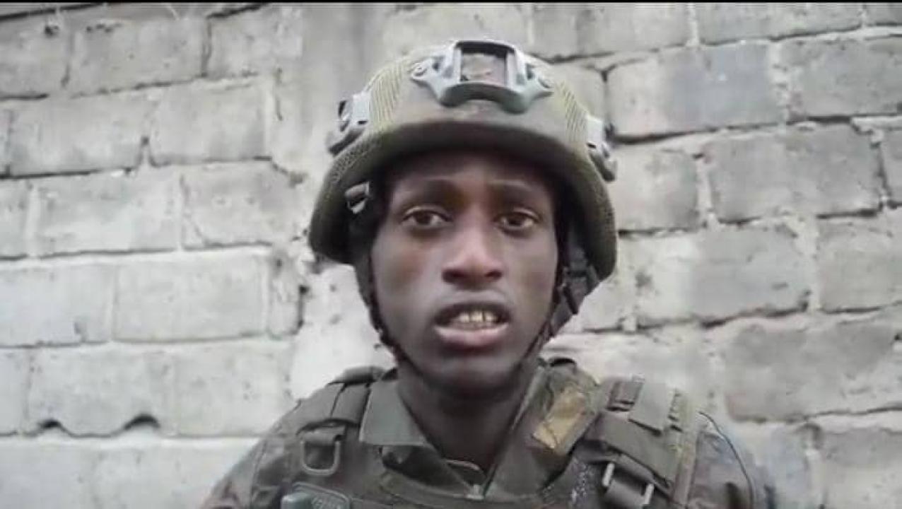 Ndayabaje Abuba, un militaire rwandais capturé par les FARDC, combattant aux côtés du M23 au Nord-Kivu, dans l'Est de la RDC