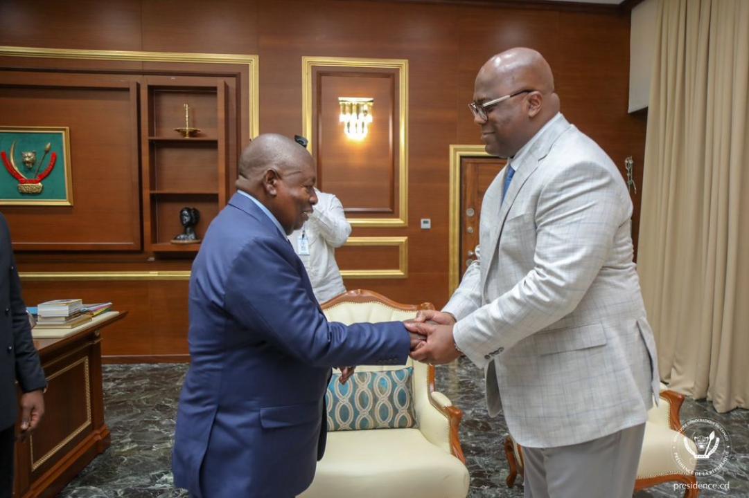 Sa divinité Simon Kimbangu Kiangani, Chef spirituel de l'Église kimbanguiste et le Président de la République Félix Tshisekedi