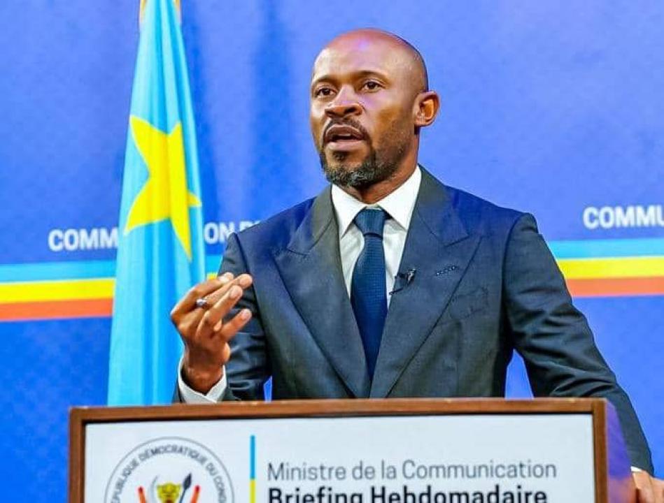 Le ministre de la Communication Patrick Muyaya.