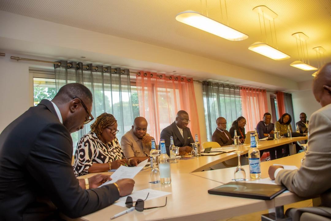 Le ministre de l'EPST Tony Muaba en marge de la 4e  réunion de pilotage du projet PERSE