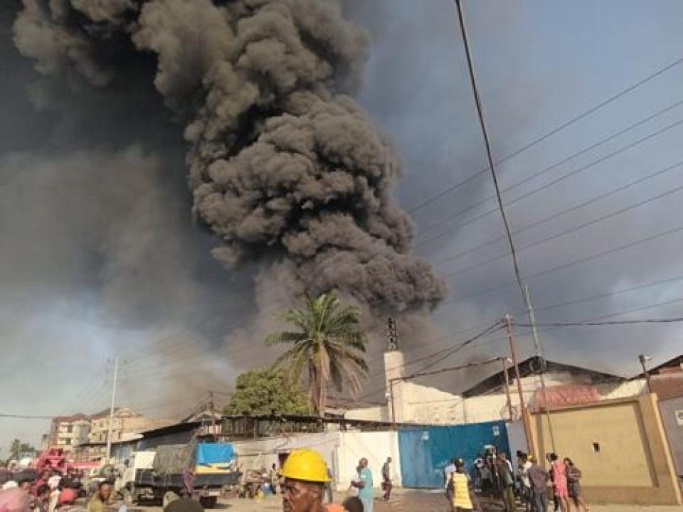 L'incendie de l'usine Plastico Do Sol de Limete industrielle