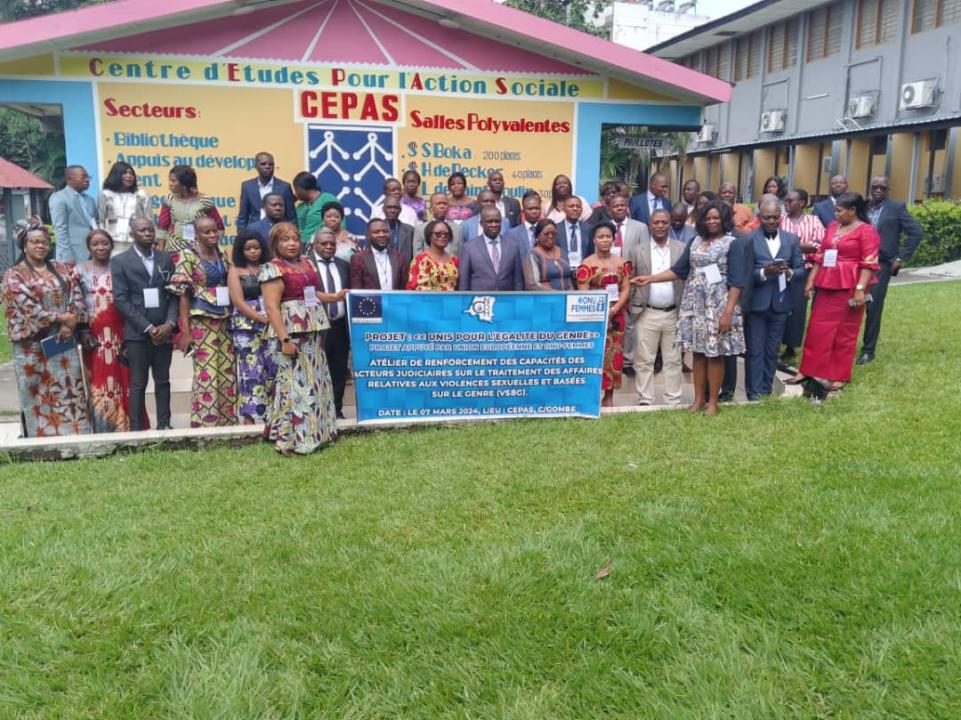 Quelques acteurs de l'appareil judiciaire congolais et les membres de la CNDH-RDC