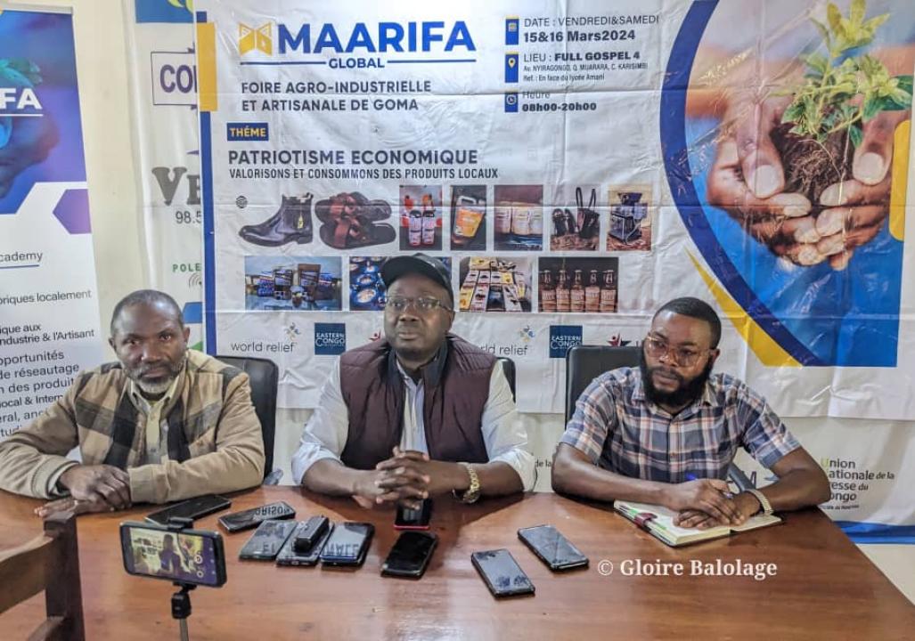 Les organisateurs de la foire Agro-industrielle et artisanale lors d'un point de presse à Goma [photo d'illustration]