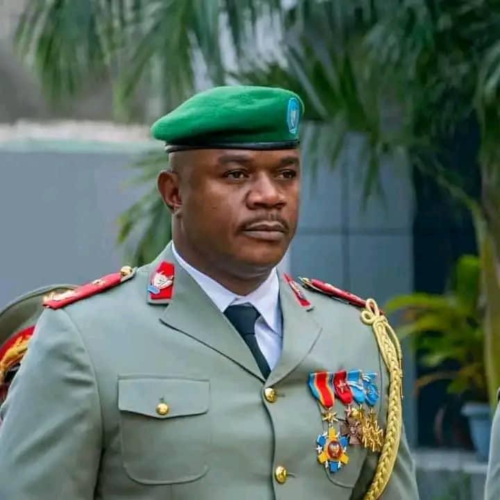 Le général -major Chicko Tshitambue , chef des opérations militaires sur l'axe Rwindi dans le Nord-Kivu