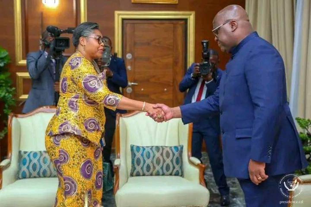 Le chef de l'État Félix Tshisekedi et Judith Tuluka Suminwa nommée première ministre 