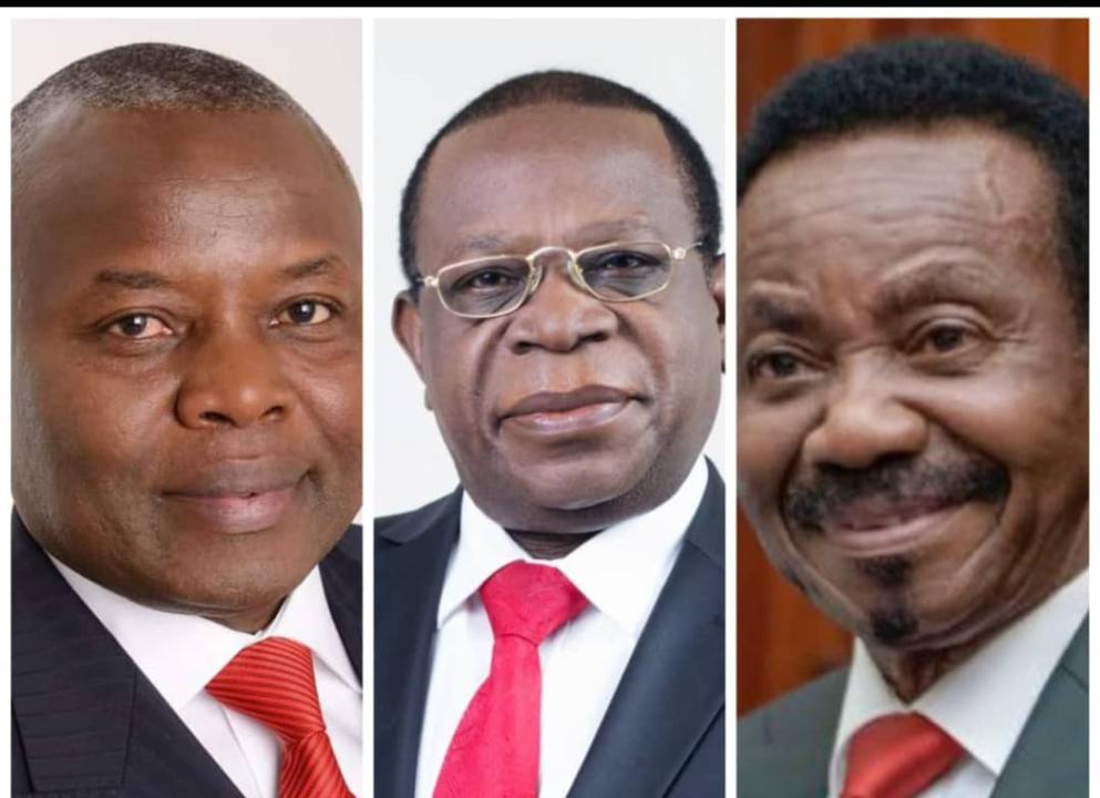 De gauche à droite, Vital Kamerhe, Modeste Bahati et Christophe Mboso, tous membres du Présidium de l'USN