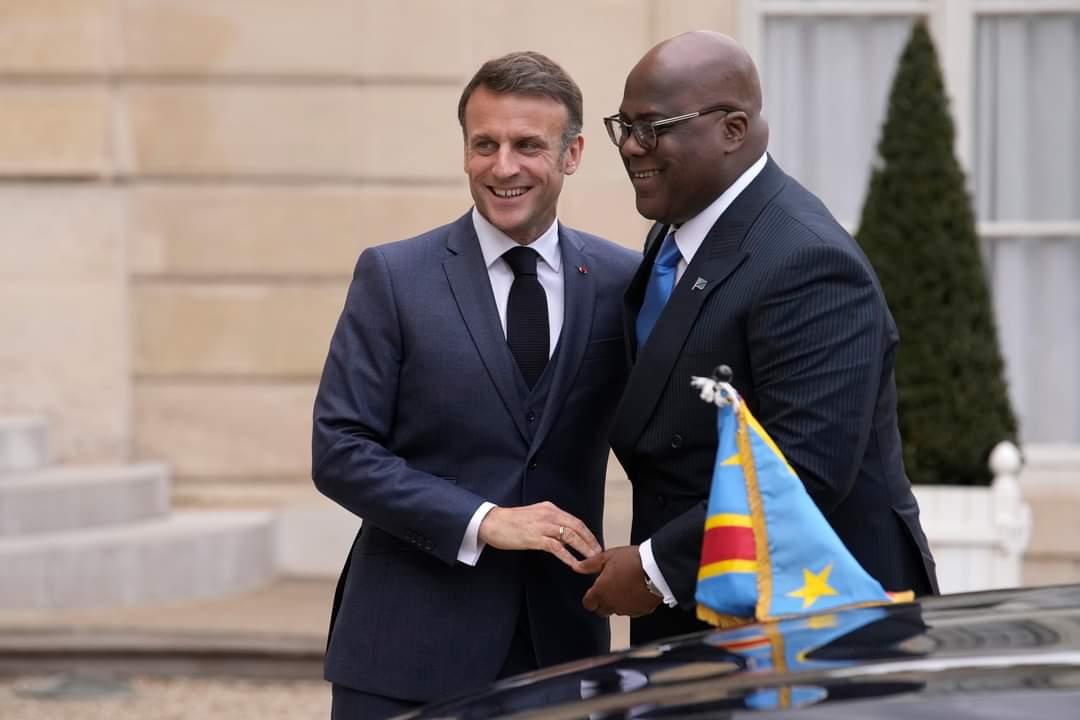 Tête-à-tête entre les Présidents Félix Antoine Tshisekedi et Emmanuel Macron au Palais de l'Elysée