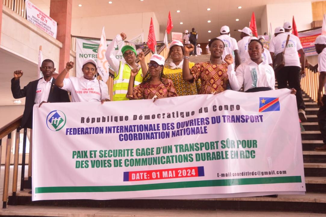 Les membres de la Fédération Internationale  des ouvriers du Transport en RDC