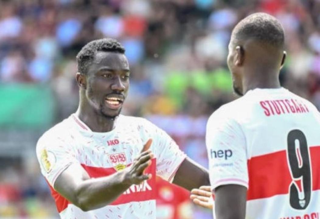 Silas Katompa et Serhou Guirassy en pleine célébration d'un but. [Photo d'illustration]