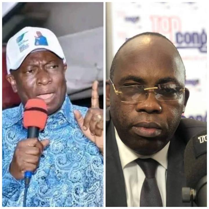 Augustin Kabuya, secrétaire général de l'UDPS à droite et Devos Kitoko, secrétaire général de l'ECiDé à gauche.