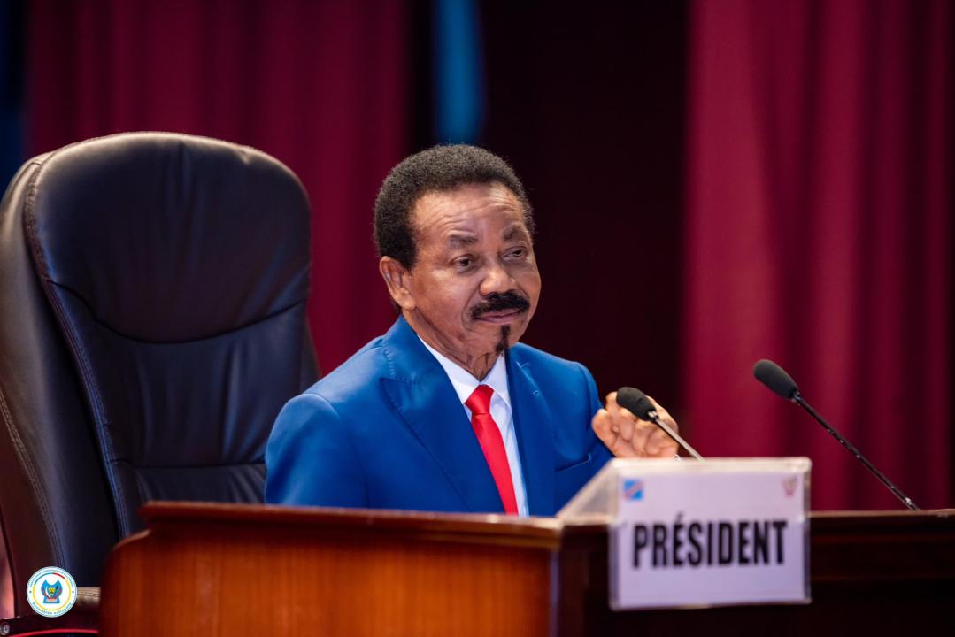 Le président de l'Assemblée nationale Christophe Mboso
