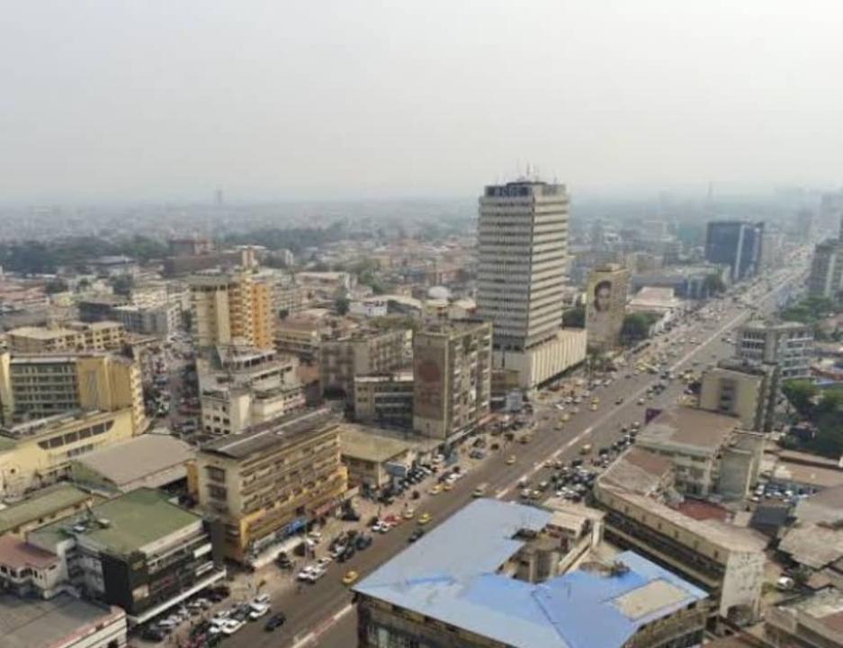 Une vue aérienne de la ville province de Kinshasa.