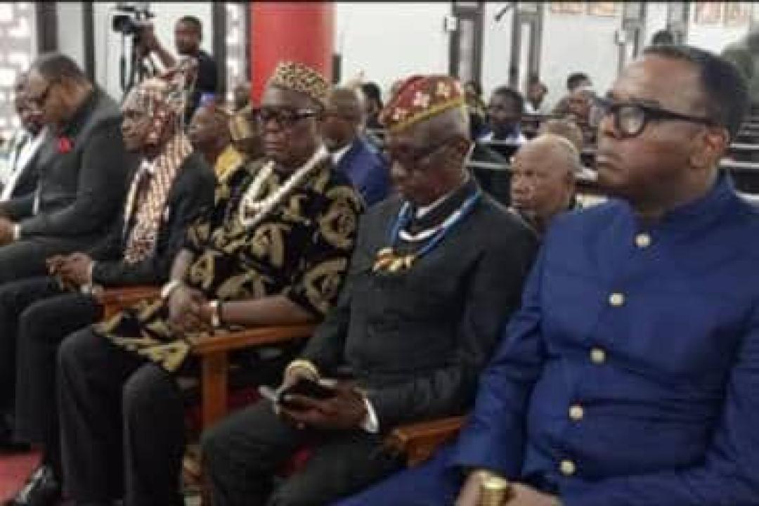Quelques membres de l'Asbl NCGK dans une messe d'action de grâce à Kinshasa/Gombe, en hommage aux victimes de la guerre d'agression de la RDC par le Rwanda