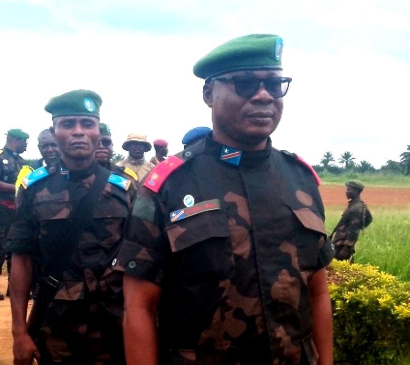 Le général-major Bruno Mandevu, commandant du secteur opérationnel Sokola 1 Garnd-Nord