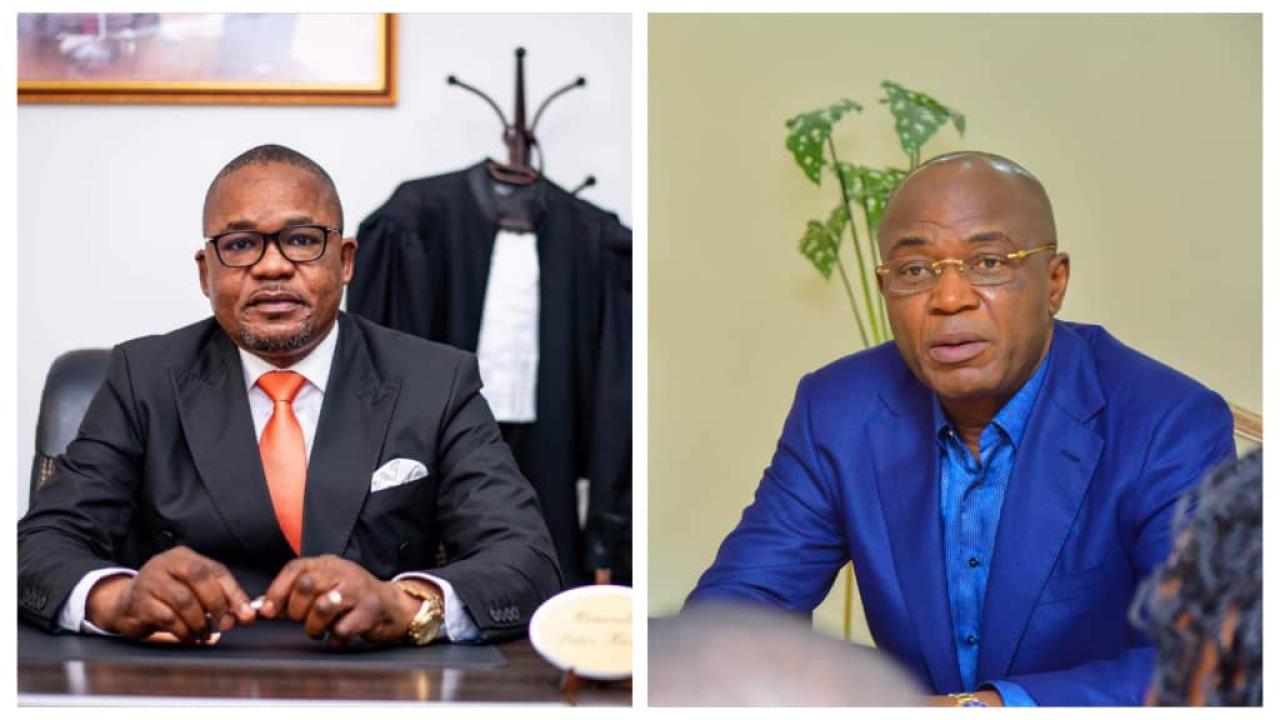 Le VPM de l'intérieur Peter Kazadi et Gentiny Ngobila, gouverneur de la ville - province de Kinshasa 