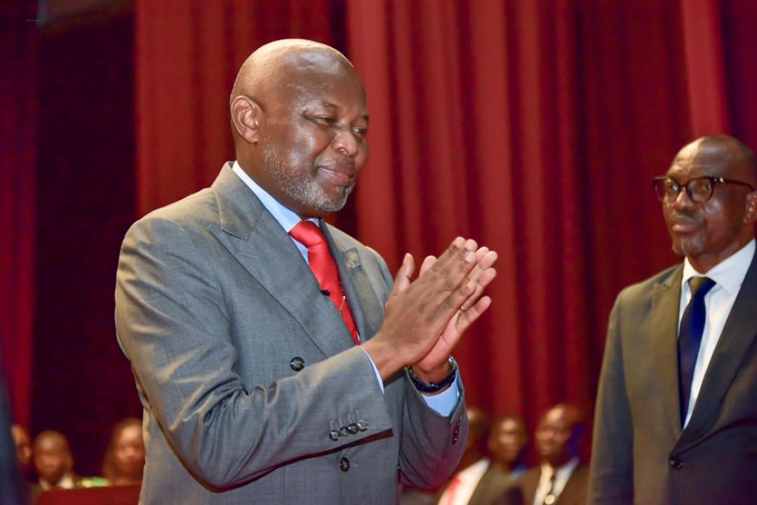 Vital Kamerhe après la proclamation de son élection en qualité de président de l'Assemblée nationale