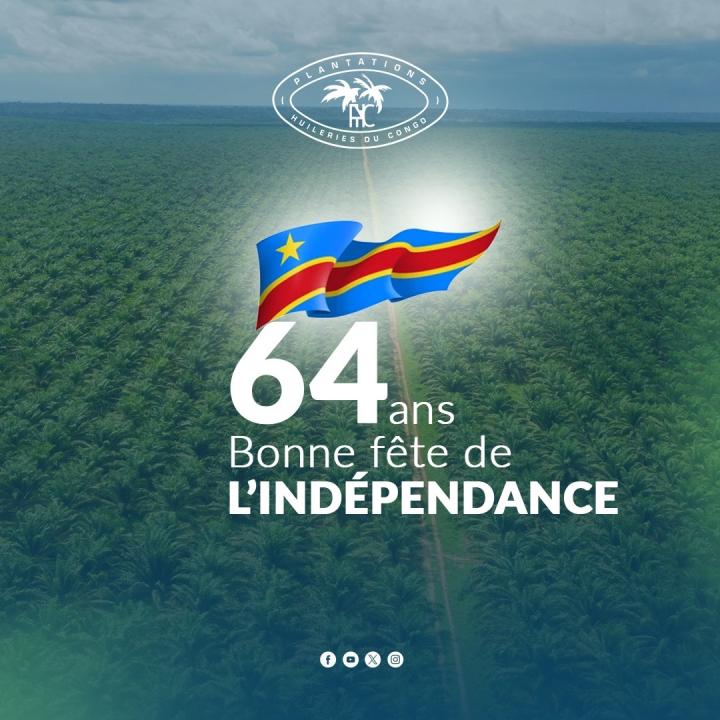 Affiche des PHC pour la célébration de l’indépendance de la RDC