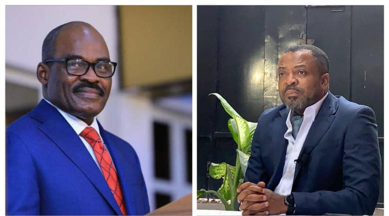 De gauche à droite: Nicolas Kazadi, ministre des Finances sortant et Mills Tshibangu, Journaliste d'investigation [photo d'illustration]