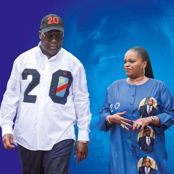 Le Chef de l'État, Félix-Antoine Tshisekedi et la sénatrice Carole Agito. [Photo d'illustration]