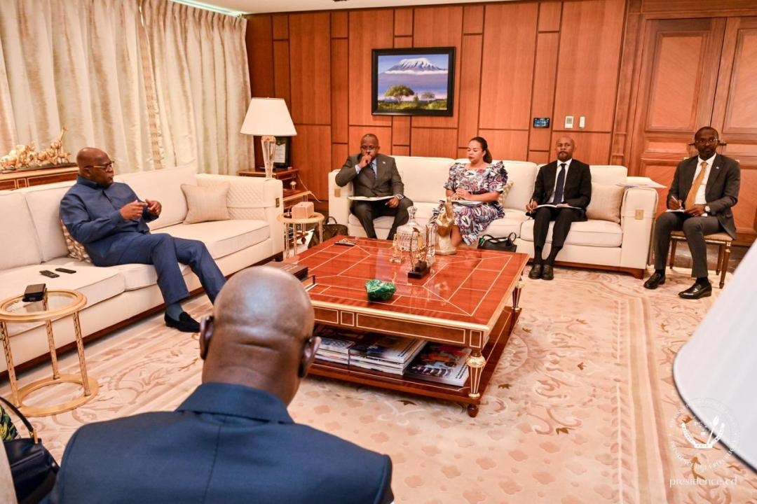 Le chef de l'État Félix Tshisekedi lors de la réunion stratégique sur la situation sécuritaire dans l'Est, vendredi 05 juillet 2024