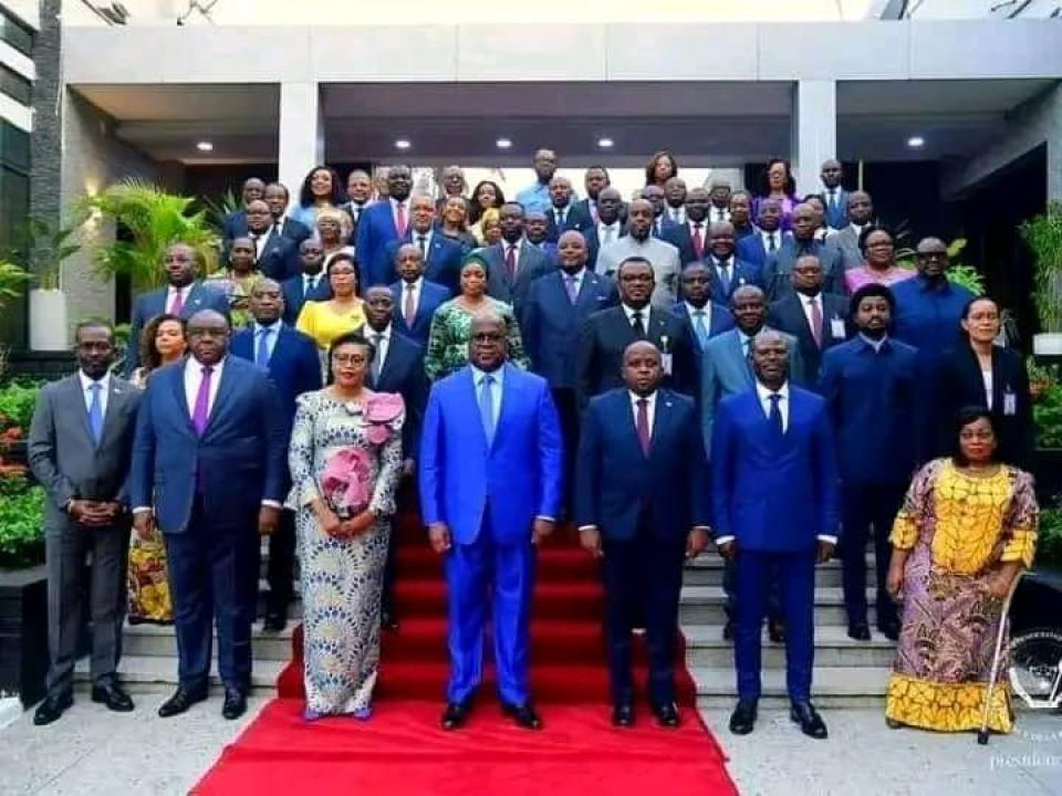 Le Président de la République, Félix Antoine Tshisekedi Tshilombo, et tous les membres du Gouvernement Judith Suminwa Tuluka