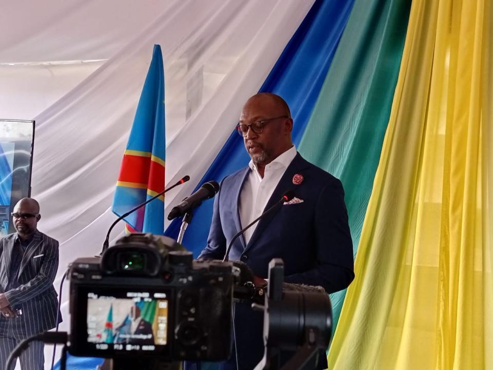 Le Directeur général de la CNSS, Charles Mudiayi Kazadi, lors de son allocution