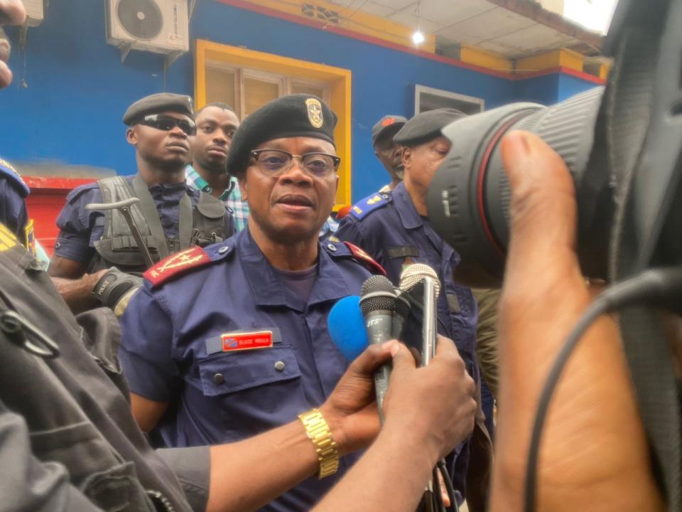 Le commissaire divisionnaire adjoint Blaise Kilimbalimba, numéro un de la Police provinciale de Kinshasa