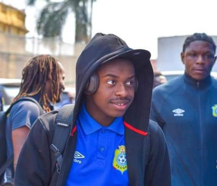 Noah Sadiki sous les couleurs de la RDC à Kinshasa.