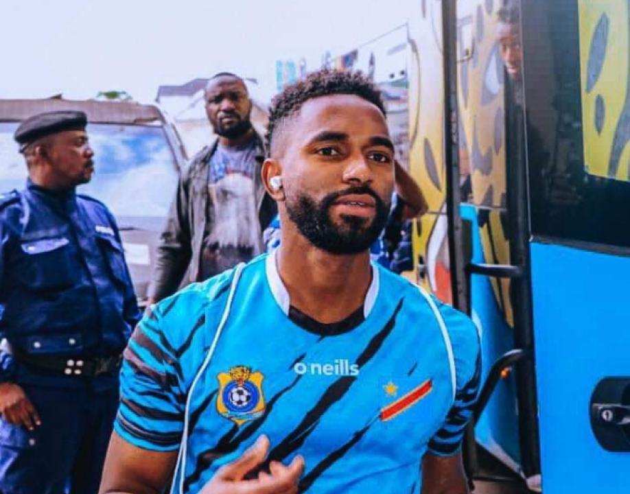 Vital Nsimba, lors d'une séance d'entraînement de l'équipe nationale de la RDC à Kinshasa.