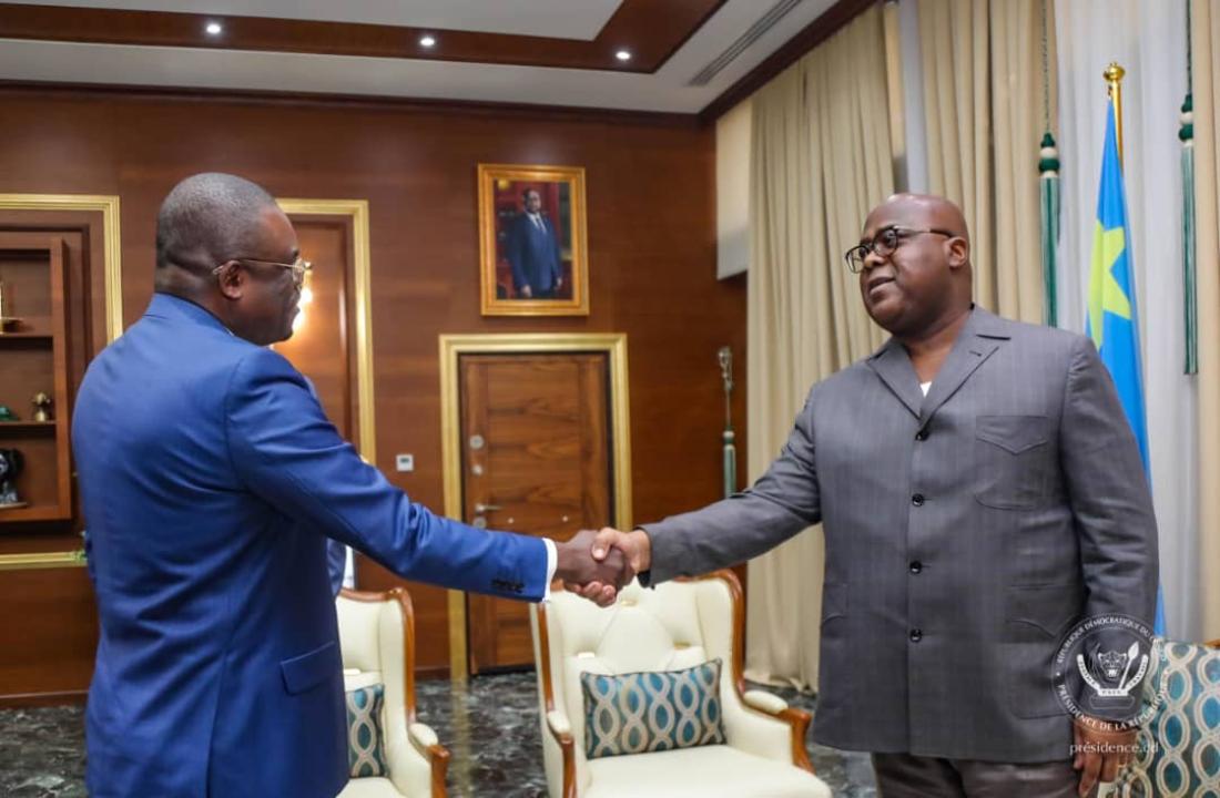 Le chef de l'État Félix Tshisekedi et Jean Kaseya, Directeur d' Africa CDC