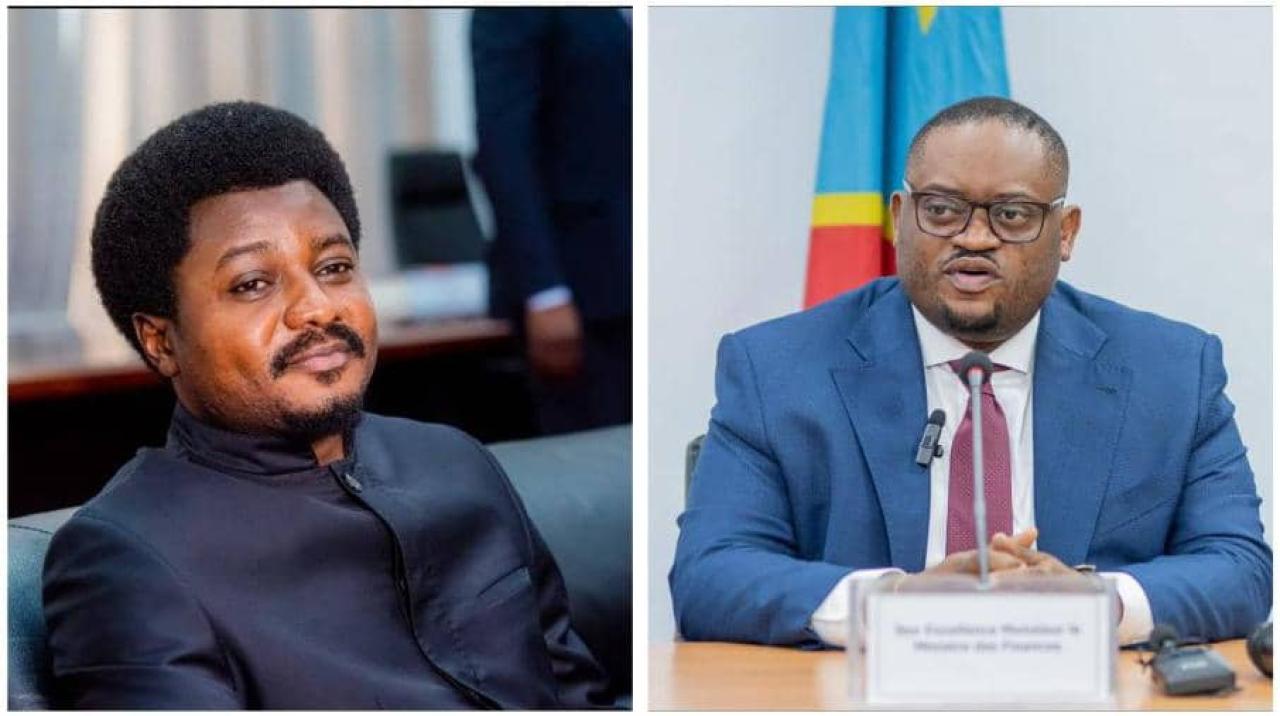 Le Ministre d'État chargé de la justice Constant Mutamba et Doudou Fwamba, ministre des finances [ Photo d'illustration]