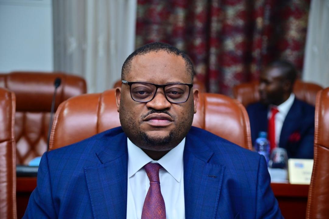 Le ministre des finances Doudou Fwamba lors du conseil des ministres