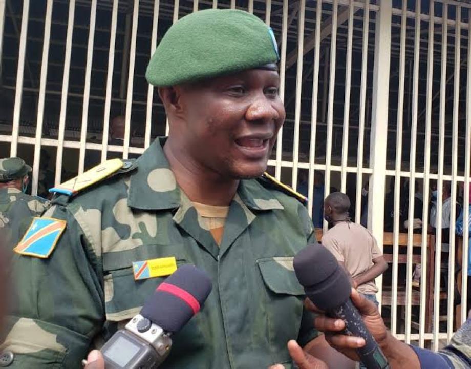 Le lieutenant - colonel Guillaume Ndjike, porte-parole des FARDC au Nord-Kivu