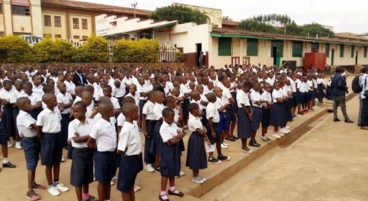 Les élèves de l’école primaire en rassemblement lors de la rentrée scolaire 2023-2024 (Photo d’illustration)