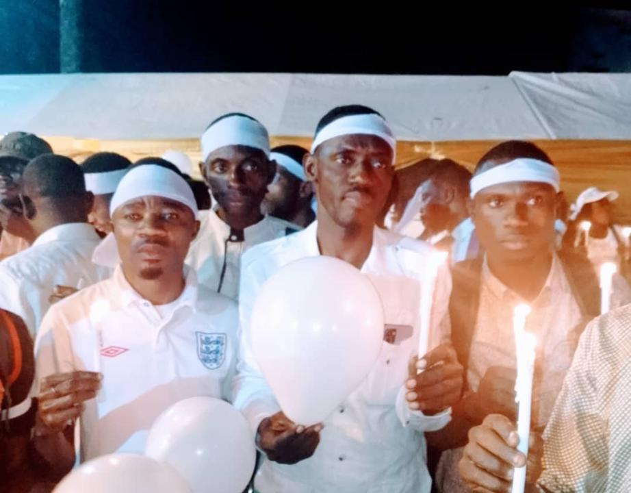 Quelques membres de Lamuka pendant la manifestation. [Photo d'illustration]