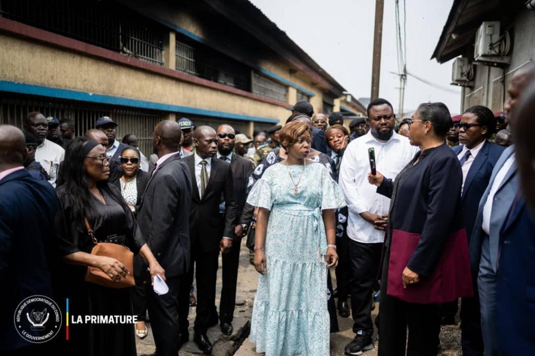 La Première ministre Judith Suminwa lors de sa descente à la Prison Makala, mercredi 04 septembre