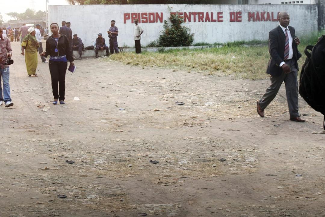 L'entrée de la prison centrale de Makala