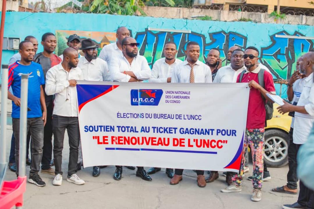 Une vue de quelques membres de l'Union nationale des cameramen du Congo