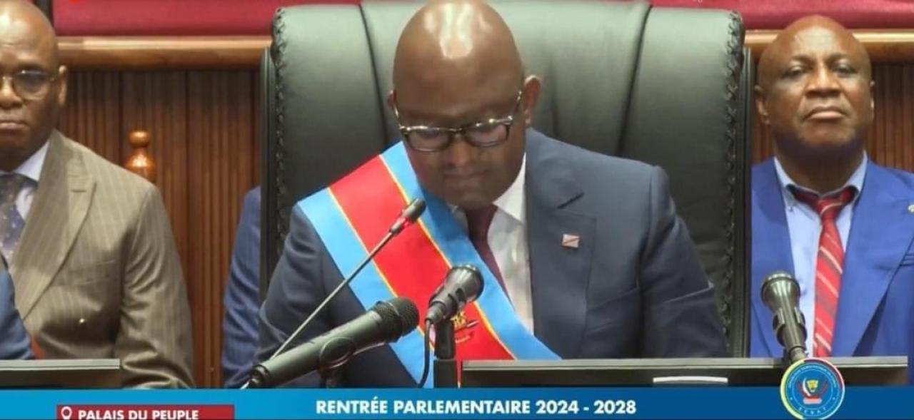 Sama Lukonde lors de l'ouverture de la session parlementaire ordinaire de septembre, lundi 16 septembre 2024