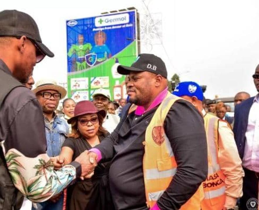 Le gouverneur Daniel Bumba lors d'une descente à Kinshasa-Limete. [Photo d'illustration]