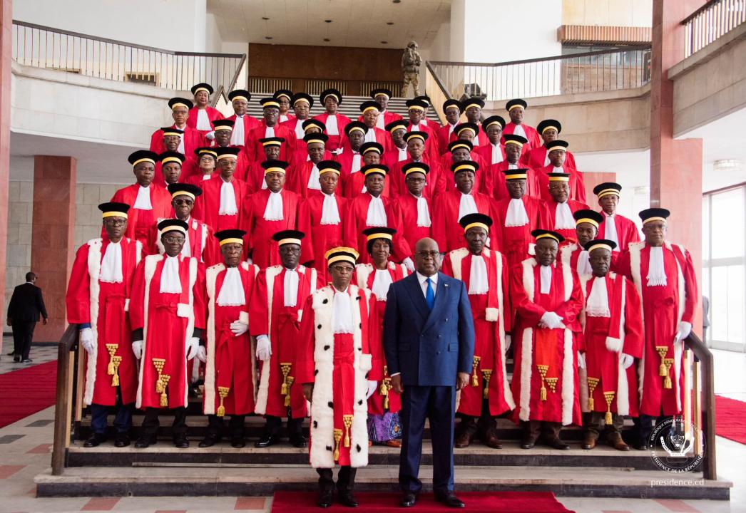 Le Chef de l'État Félix Tshisekedi et les Magistrats lors de la rentrée Judiciaire à la cour de cassation, mardi 15 octobre 2024