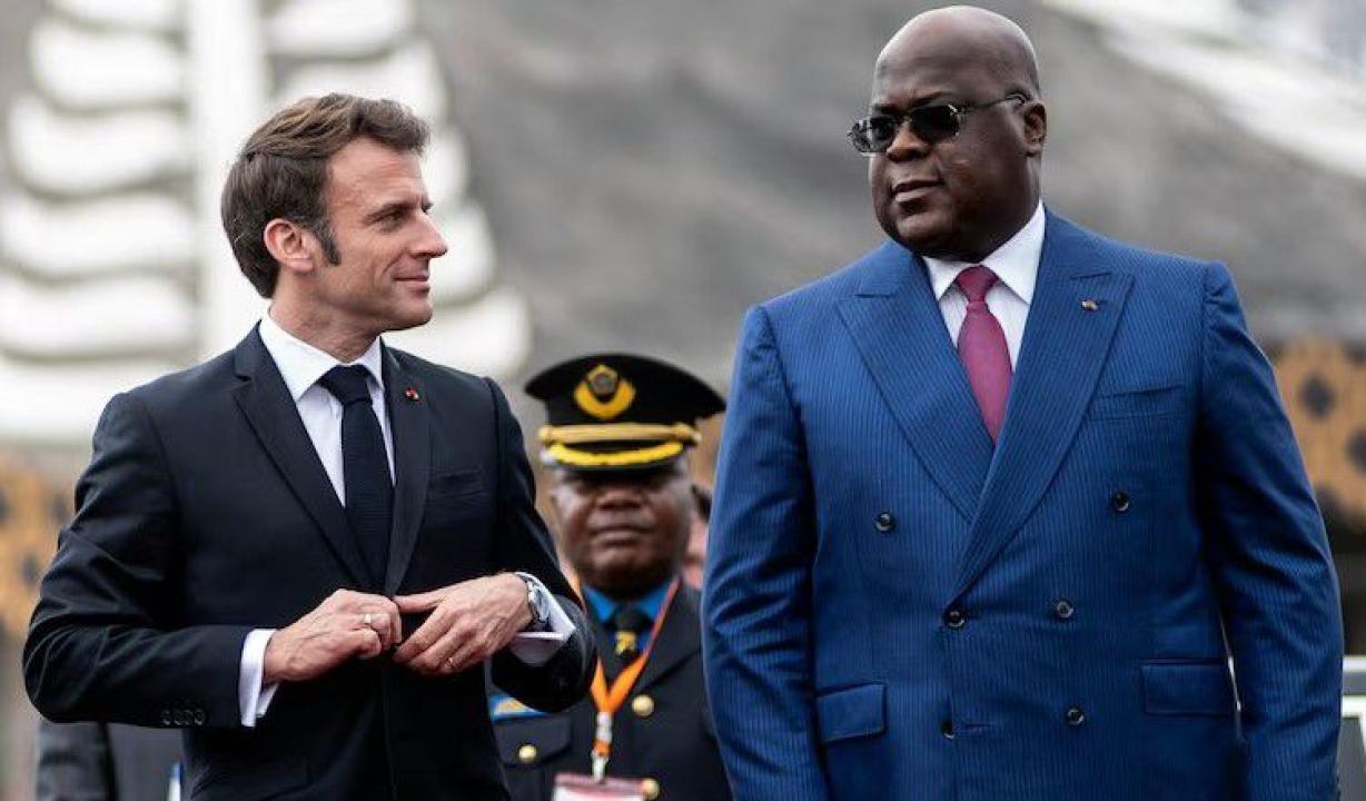 Félix Tshisekedi et Emanuel Macron, respectivement chefs de l’Etat de la RDC et de la France.