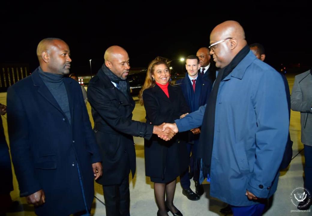 Arrivée du Chef de l'État Félix Tshisekedi à Paris pour le 19e Sommet de la Francophonie