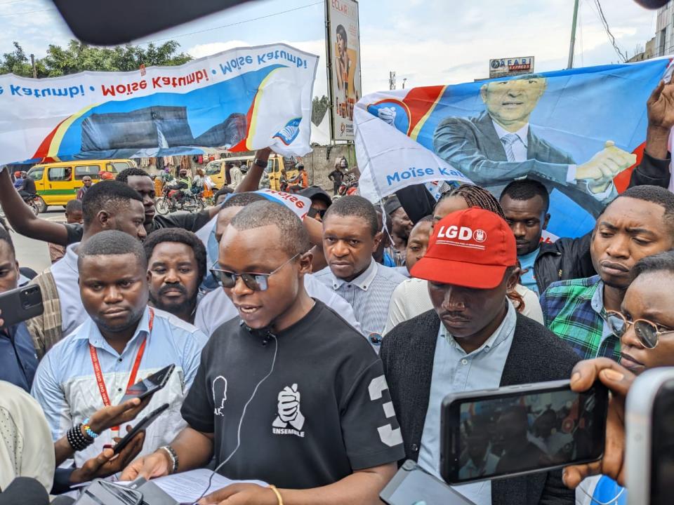 La jeunesse de ensemble pour la république et LGD dans une déclaration à la presse à Goma.