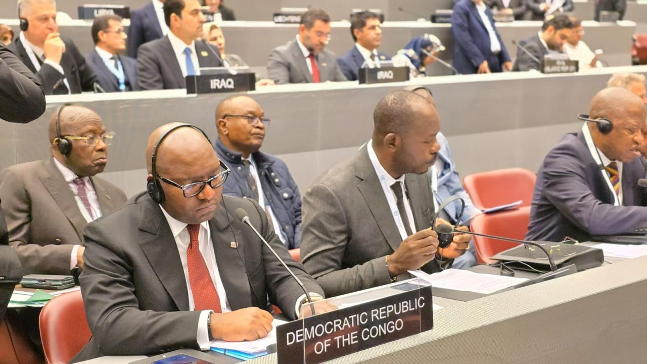 Le Président du Sénat Jean-Michel Sama Lukonde à la 149e Assemblée de l'Union Inter-parlementaire à Genève