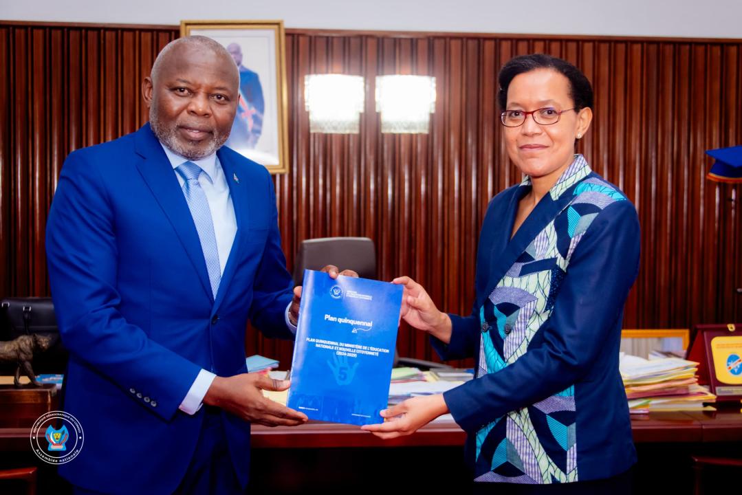 Le Président de l'Assemblée nationale Vital Kamerhe et la Ministre d'état, ministre de l'éducation Raissa Malu, mercredi 16 octobre 2024
