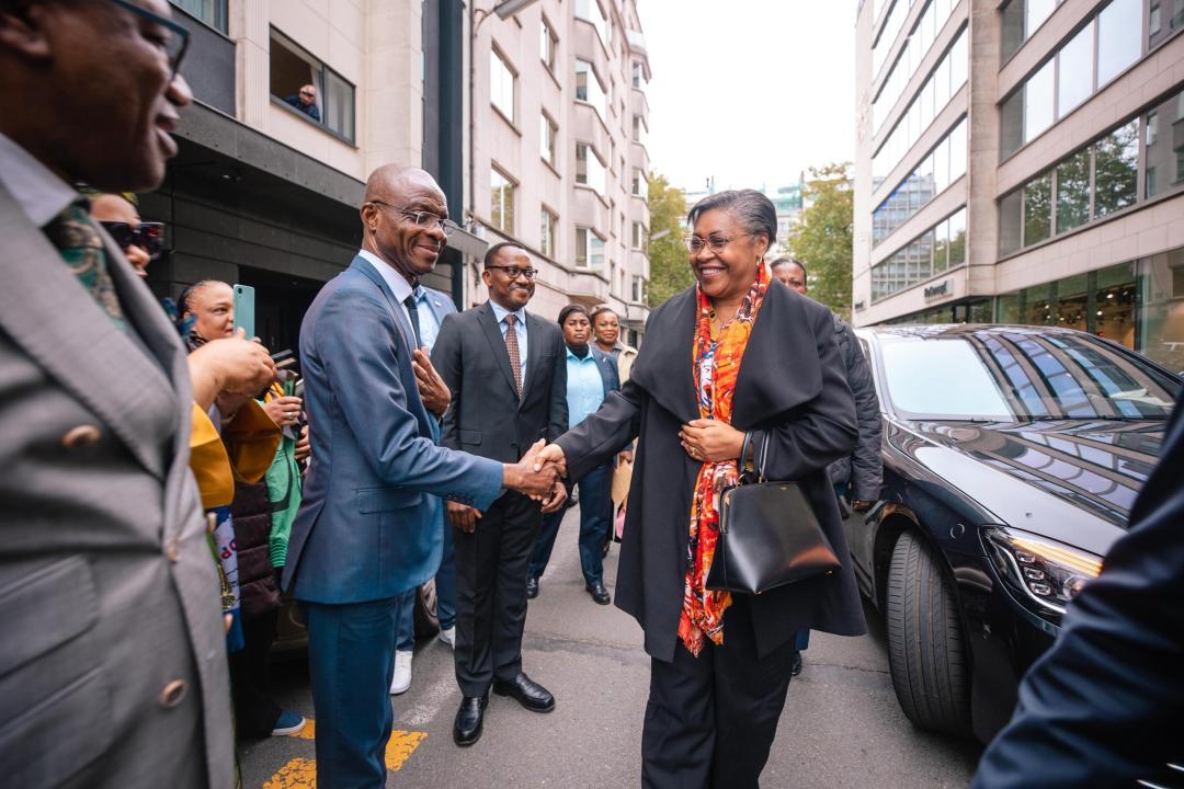 Arrivée de la Première Ministre Judith Suminwa Tuluka à Bruxelles