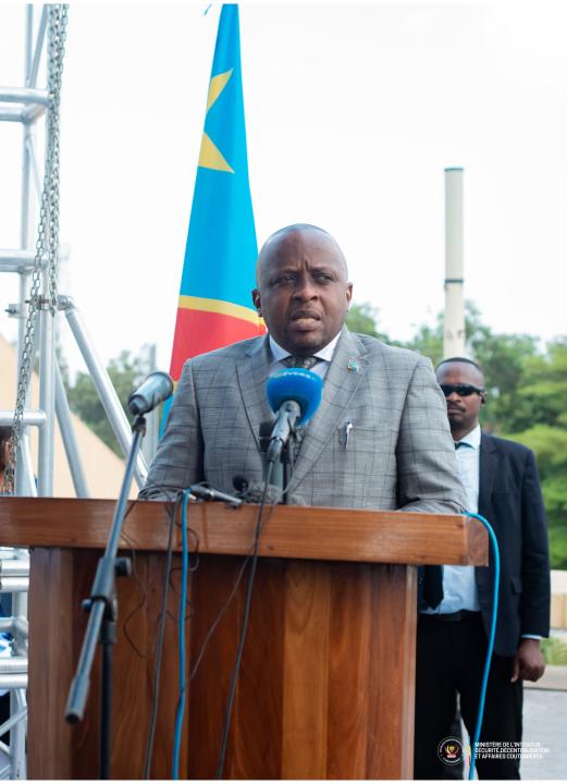 Le VPM Shabani lors de la cérémonie du lancement de la campagne agricole 2024-2025